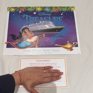 Disney Treasure Maiden Voyage Poster with Purple and Gold